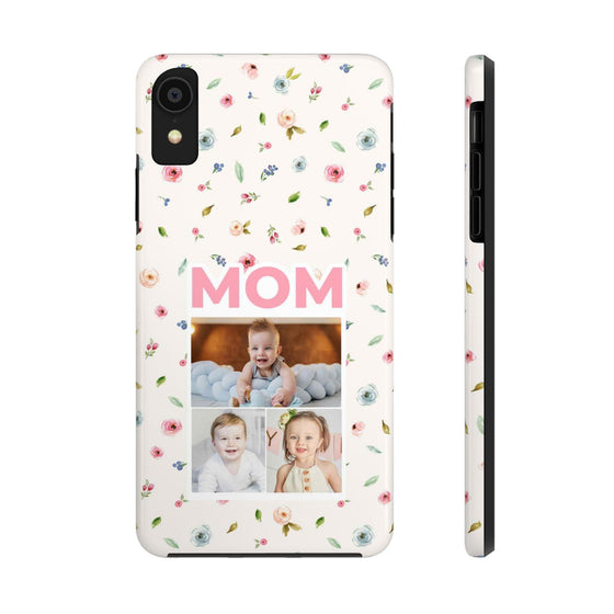 Floral Mom Photo Tough Phone Case - Durable Protection for Loving Mothers - PC027