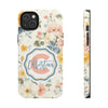 Personalized Floral Tough Phone Case - Customized with Name | Durable Protection - PC013