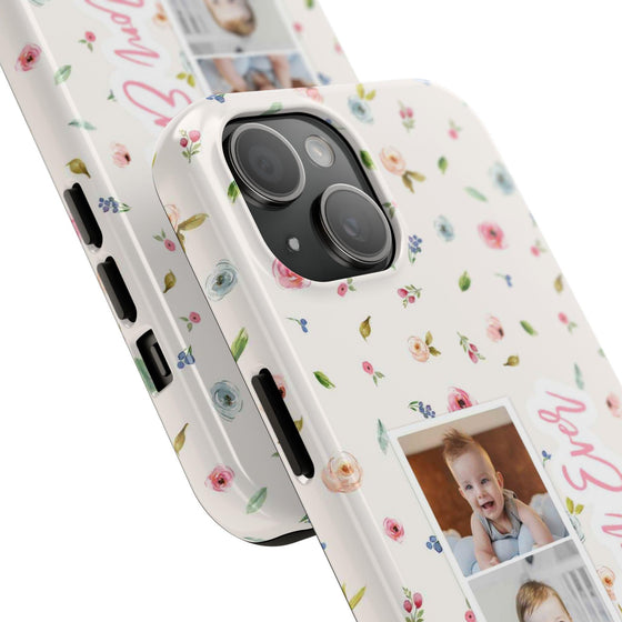 Floral Best Mom Ever Phone Case - Personalizable Tough Cases for Moms - PC028