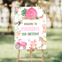  Editable Birthday Party Welcome Sign Farm F102