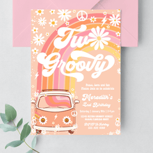  Editable Two Groovy Birthday Invitation G302
