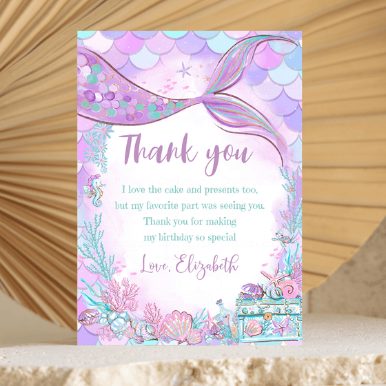 Editable Mermaid Birthday Package M304