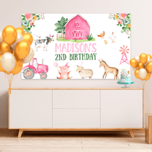  Editable Farm Birthday Backdrop F102