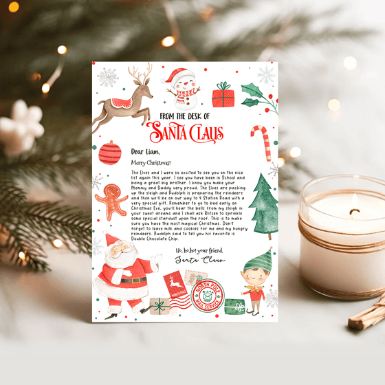Editable Letter From Santa SL110