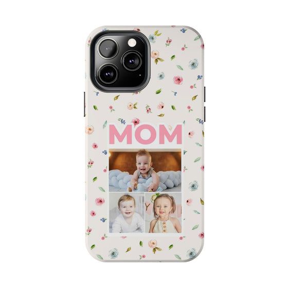 Floral Mom Photo Tough Phone Case - Durable Protection for Loving Mothers - PC027