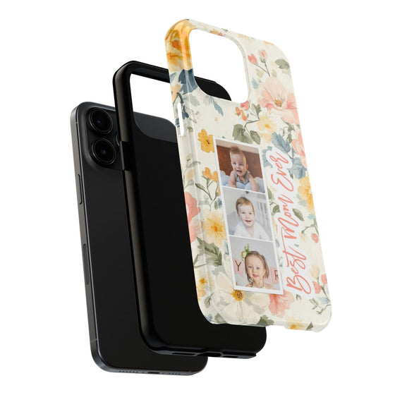 Personalized Floral Tough Phone Case - Best Mom Ever - PC012