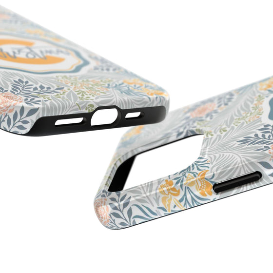 Custom Monogram Phone Cases With Floral Design - PC003