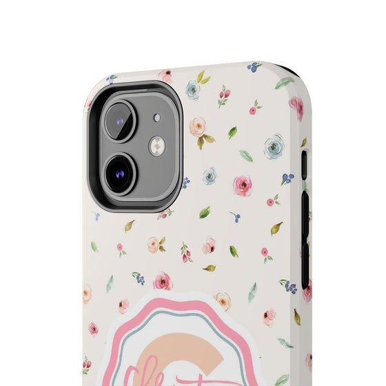 Personalized Floral Tough Phone Case - Custom Name Design - PC030