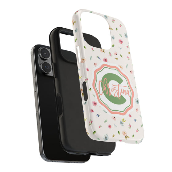 Personalized Floral Tough Phone Case for Women | Durable & Stylish Protection - PC029
