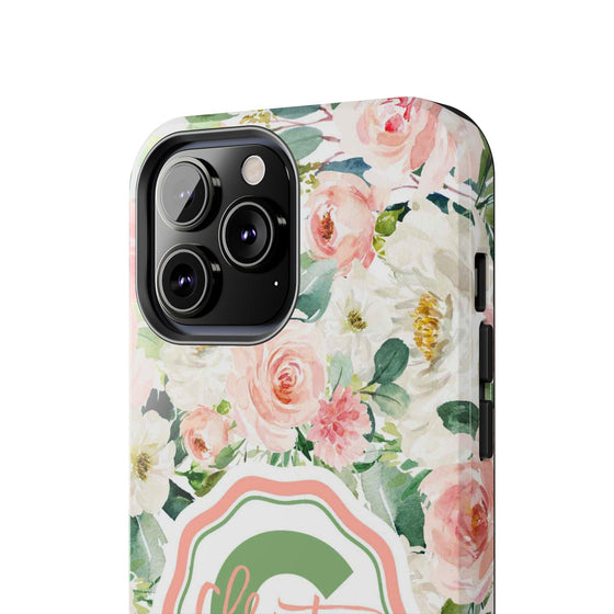 Personalized Floral Phone Case - Custom Tough Case with Name - PC025