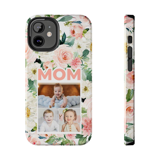 Floral Mom Phone Case with Custom Photo Slots - Perfect Gift for Mother's Day - PC023