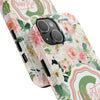 Personalized Floral Phone Case - Custom Tough Case with Name - PC025