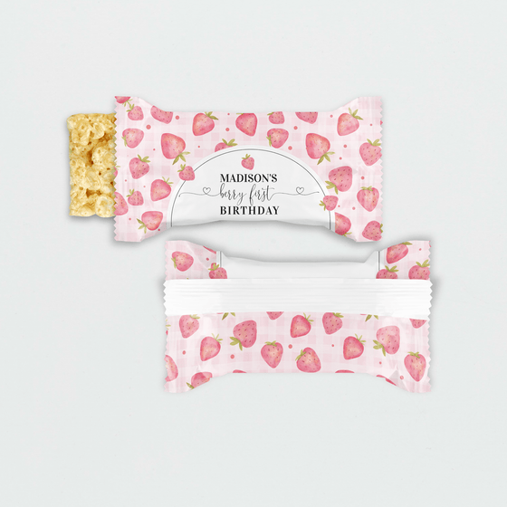Editable Strawberry Rice Treat Wrappers BF03