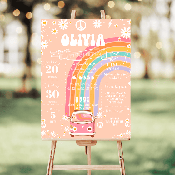 EDITABLE Five Is A Vibe Birthday Milestone Poster G205