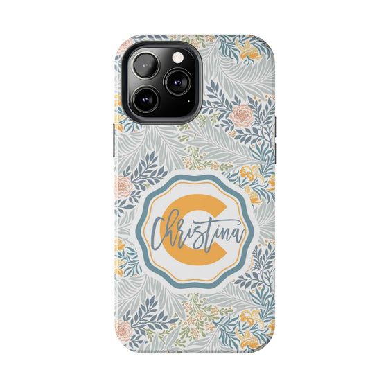 Custom Monogram Phone Cases With Floral Design - PC003