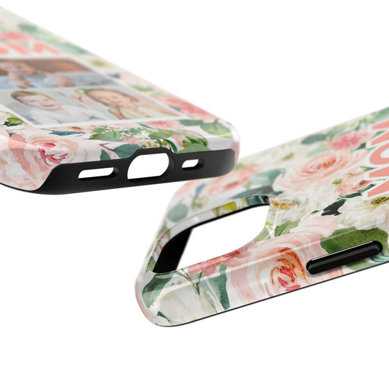 Floral Mom Phone Case with Custom Photo Slots - Perfect Gift for Mother's Day - PC023