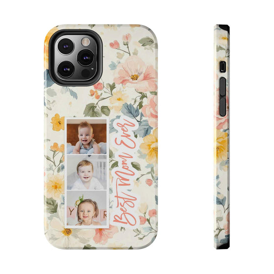 Personalized Floral Tough Phone Case - Best Mom Ever - PC012