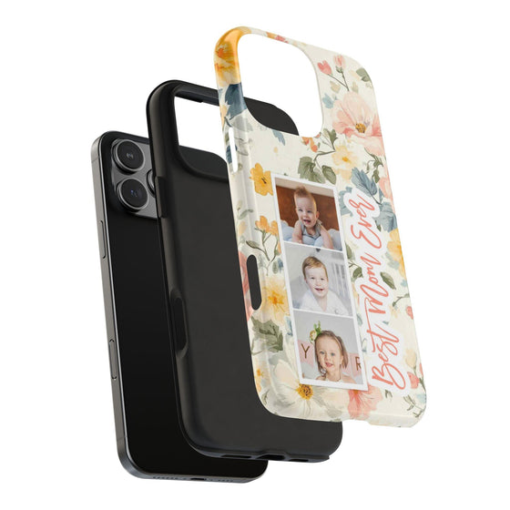 Personalized Floral Tough Phone Case - Best Mom Ever - PC012