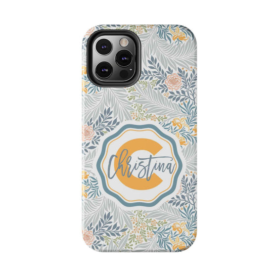 Custom Monogram Phone Cases With Floral Design - PC003