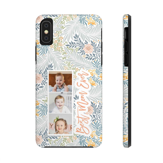 Personalized Tough Phone Case - Best Mom Ever with Floral Design - PC002