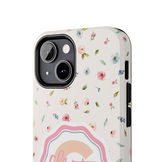 Personalized Floral Tough Phone Case - Custom Name Design - PC030