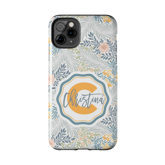 Custom Monogram Phone Cases With Floral Design - PC003