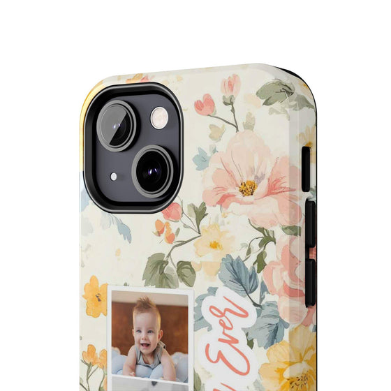 Personalized Floral Tough Phone Case - Best Mom Ever - PC012