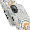 Custom Monogram Phone Cases With Floral Design - PC003