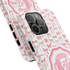 Personalized Tough Phone Case with Pink Bow Design - PC017