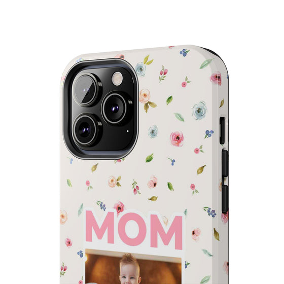 Floral Mom Photo Tough Phone Case - Durable Protection for Loving Mothers - PC027