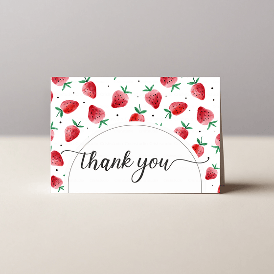 Editable Strawberry Baby Shower Set BS07