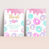 Editable Sweet One Birthday Thank You Card D001