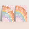 Editable Groovy ONE Thank You Card G101
