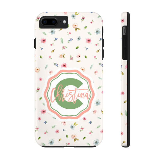 Personalized Floral Tough Phone Case for Women | Durable & Stylish Protection - PC029