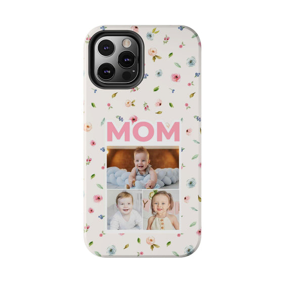 Floral Mom Photo Tough Phone Case - Durable Protection for Loving Mothers - PC027