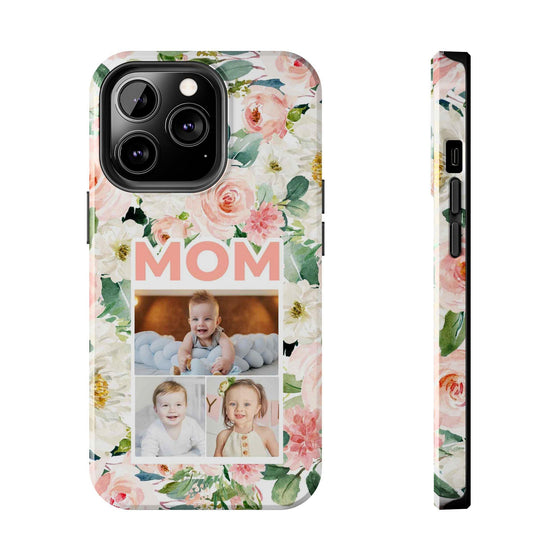 Floral Mom Phone Case with Custom Photo Slots - Perfect Gift for Mother's Day - PC023