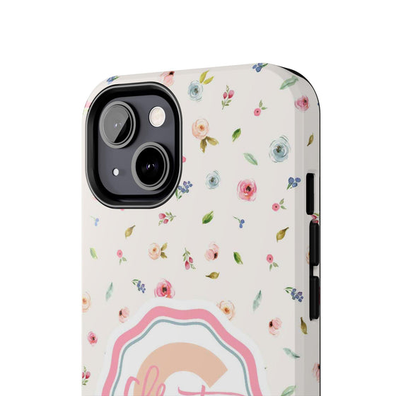 Personalized Floral Tough Phone Case - Custom Name Design - PC030