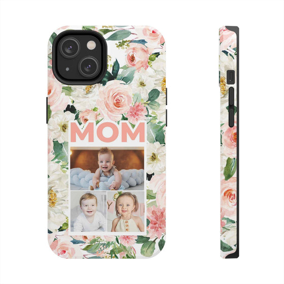Floral Mom Phone Case with Custom Photo Slots - Perfect Gift for Mother's Day - PC023