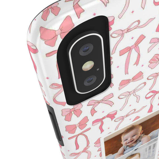 Custom Tough Phone Case - Best Mom Ever with Pink Bows - PC016