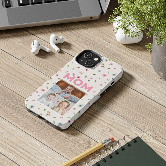 Floral Mom Photo Tough Phone Case - Durable Protection for Loving Mothers - PC027