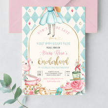  Editable Alice In Onederland Invitation A301