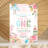 Editable Alice In Onederland Invitation A401