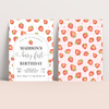 Editable Berry First Birthday Invitation Strawberry BF02