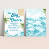 Editable Boy The Big One Surfing Invitation BO1