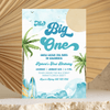 Editable Boy The Big One Surfing Invitation BO1