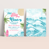 Editable Girl The Big One Surfing Invitation BO2