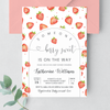 Editable Strawberry Shower Baby Shower Invitation BS02