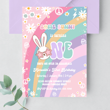  Editable Some Bunny Is One  Birthday Invitation BU01