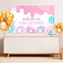  Editable Sweet One Birthday Backdrop D001