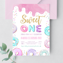  Editable Sweet One Birthday Invitation D001